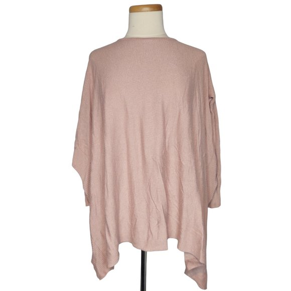 Romeo & Juliet Couture Sweater Pink Small XS/S Long Sleeve Poncho Style - Picture 1 of 9